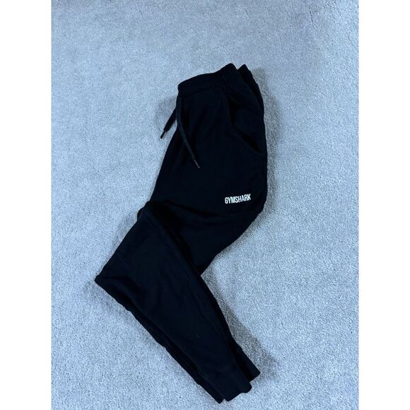 Gymshark Pants - Gymshark  Black Draw String  Waist with Ankle  Cuff Jogger Sweatpants size S EUC